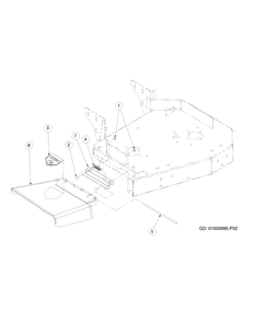 Chute Assembly 32 And 36-Inch Diagram and Parts List for G1332 55AI5GMQ750-WAM Cub Cadet Lawn Mower